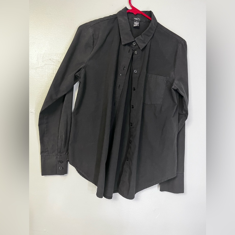 Black button down